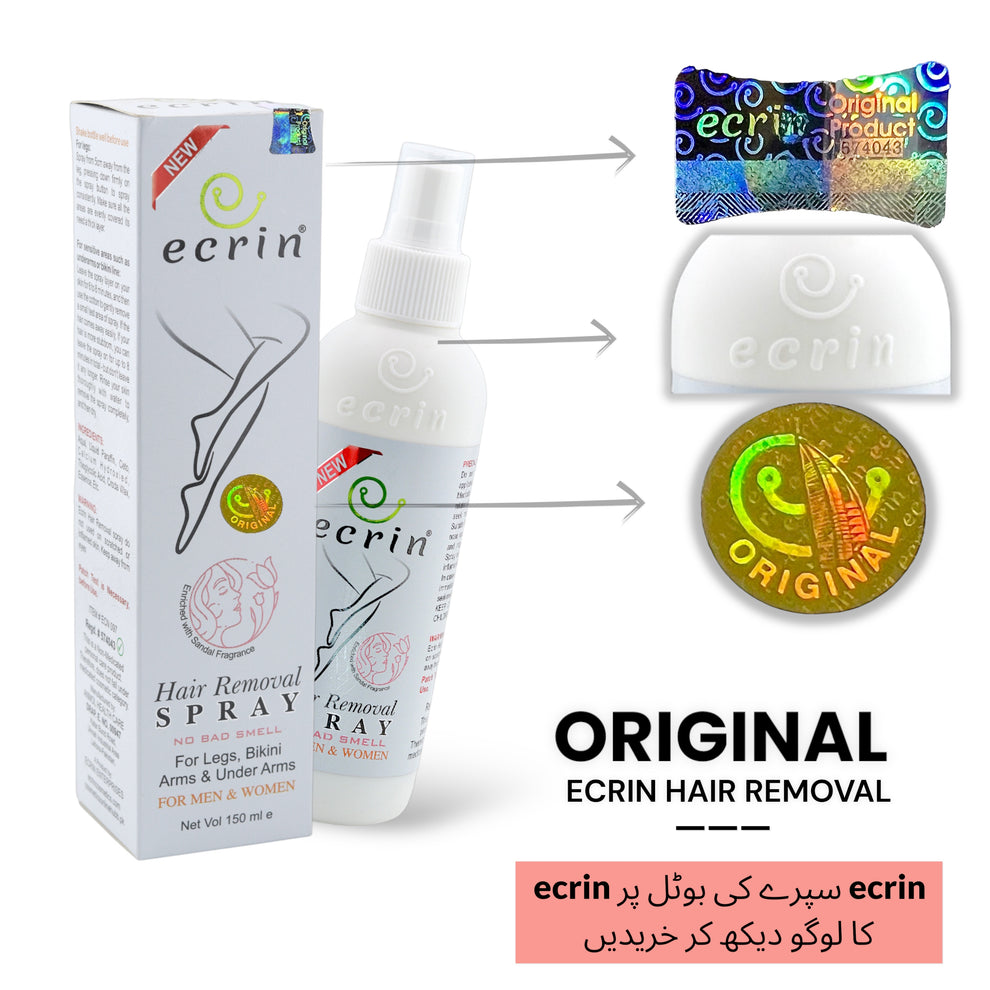 Ecrin Hair Removal Spray – Genuine & Powerful Formula for Smooth, Silky Skin