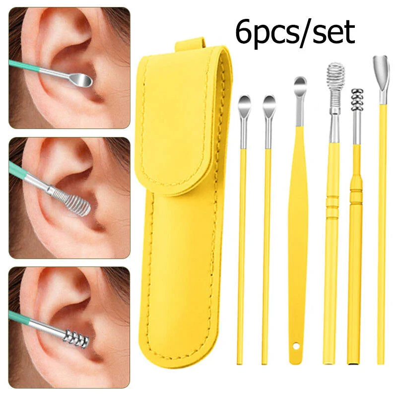 Pcs Stainless Steel Ear Cleaner Set – Ear Wax Removal Curette Kit with Pickers